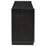 Leandro 60" Writing Desk with 2 Drawers - Rounded Edges & Open Legs in Burnished Black Ash – view 10