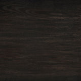 Leandro 60" Writing Desk with 2 Drawers - Rounded Edges & Open Legs in Burnished Black Ash – view 11