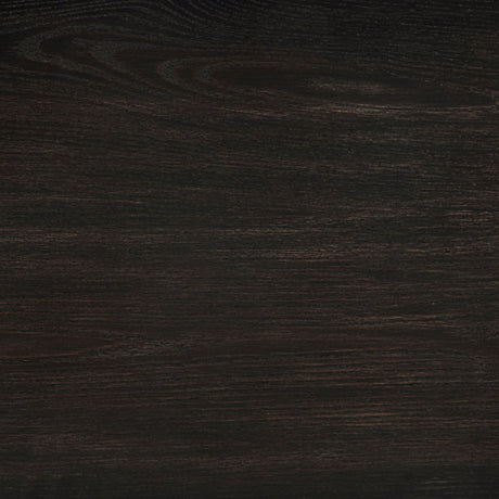 Leandro 60" Writing Desk with 2 Drawers - Rounded Edges & Open Legs in Burnished Black Ash – view 11
