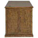 Altidore 68" Executive Desk - 7 Drawers with Built-In Power & Locking File Drawers in Distressed Brown or White – view 6