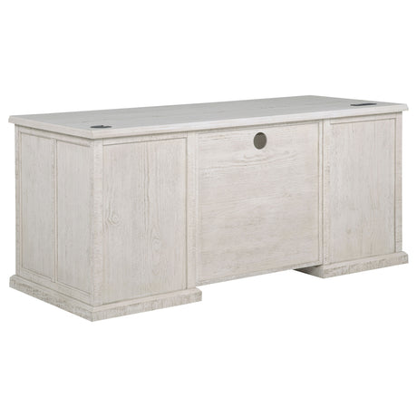 Altidore 68" Executive Desk - 7 Drawers with Built-In Power & Locking File Drawers in Distressed Brown or White – view 8