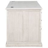 Altidore 68" Executive Desk - 7 Drawers with Built-In Power & Locking File Drawers in Distressed Brown or White – view 10