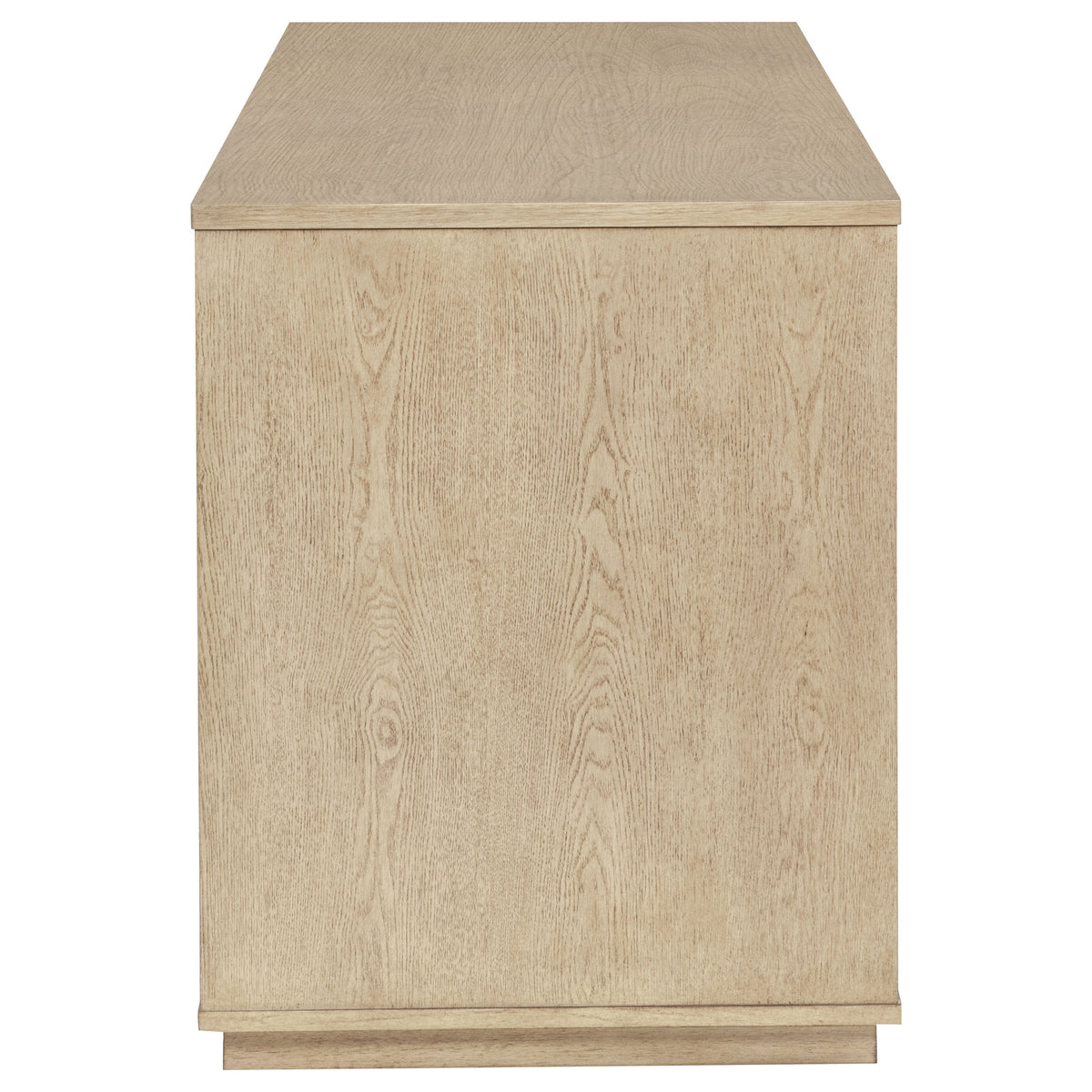 Harkes 75" 3-Drawer Computer Desk with Adjustable Shelves - Elm Veneer in Light Elm or Coffee Bean – view 4