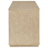 Harkes 75" 3-Drawer Computer Desk with Adjustable Shelves - Elm Veneer in Light Elm or Coffee Bean – view 4