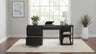 Harkes 75" 3-Drawer Computer Desk with Adjustable Shelves - Coffee Bean