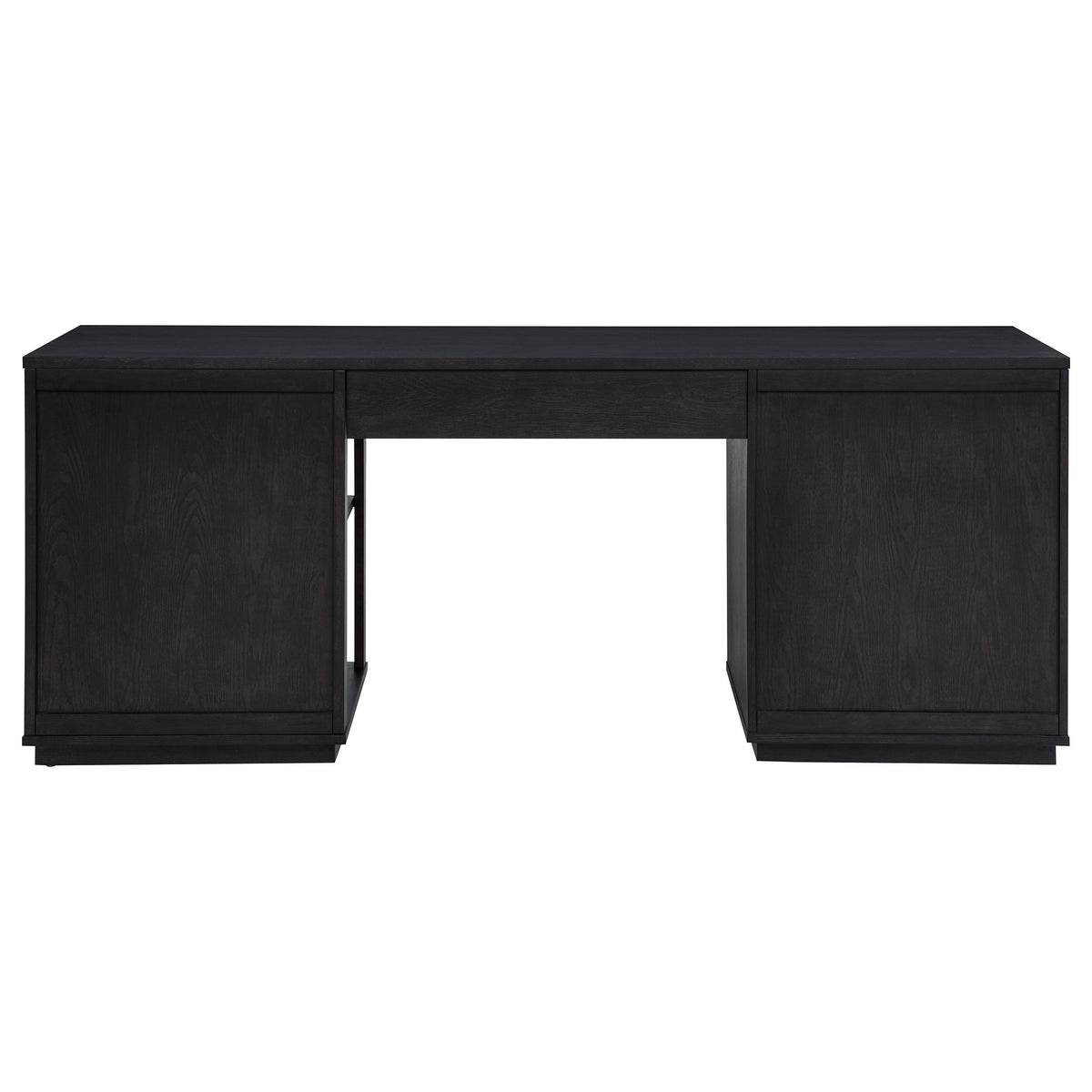 Harkes 75" 3-Drawer Computer Desk with Adjustable Shelves - Elm Veneer in Light Elm or Coffee Bean – view 5