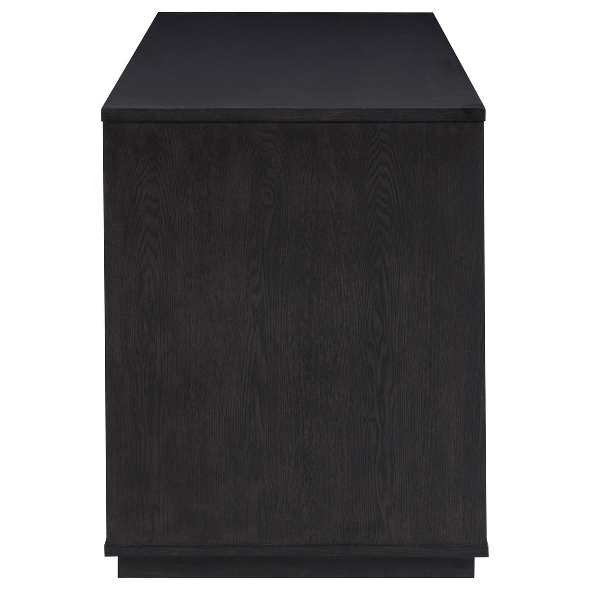 Harkes 75" 3-Drawer Computer Desk with Adjustable Shelves - Elm Veneer in Light Elm or Coffee Bean – view 6