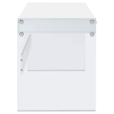 Dobrev 48" Writing Desk with Glass Legs - 2 Drawers & Cubby in White High Gloss – view 10