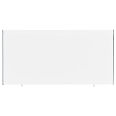 Dobrev 48" Writing Desk with Glass Legs - 2 Drawers & Cubby in White High Gloss – view 11