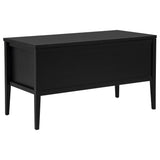 Graham 54" Lift-Top Computer Desk - Double Pedestal with 4 Drawers & Gunmetal Pulls in Black – view 4