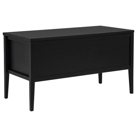 Graham 54" Lift-Top Computer Desk - Double Pedestal with 4 Drawers & Gunmetal Pulls in Black – view 4