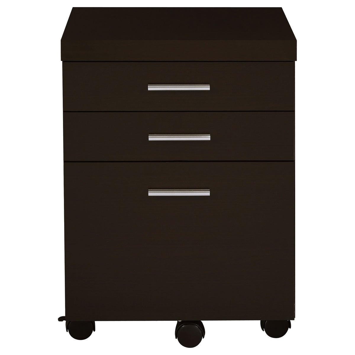 Skylar L-Shaped Desk, Computer Desk & Mobile File Cabinet - Cappuccino Home Office with Keyboard Tray – view 13