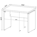 Skylar L-Shaped Desk, Computer Desk & Mobile File Cabinet - Cappuccino Home Office with Keyboard Tray – view 16