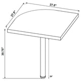 Skylar L-Shaped Desk, Computer Desk & Mobile File Cabinet - Cappuccino Home Office with Keyboard Tray – view 17