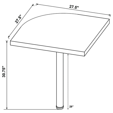 Skylar L-Shaped Desk, Computer Desk & Mobile File Cabinet - Cappuccino Home Office with Keyboard Tray – view 17