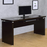 Skylar L-Shaped Desk, Computer Desk & Mobile File Cabinet - Cappuccino Home Office with Keyboard Tray - lifestyle