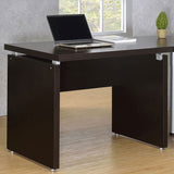 Skylar L-Shaped Desk, Computer Desk & Mobile File Cabinet - Cappuccino Home Office with Keyboard Tray - lifestyle