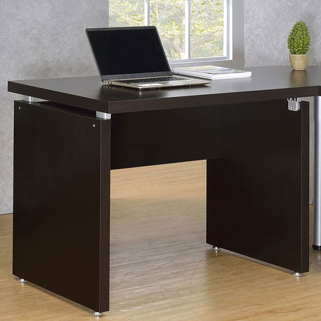 Skylar L-Shaped Desk, Computer Desk & Mobile File Cabinet - Cappuccino Home Office with Keyboard Tray - lifestyle