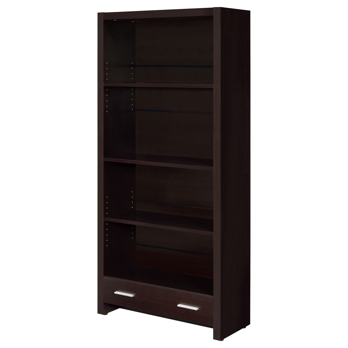 Skylar 71" Bookcase with Drawer - Cappuccino Finish with Adjustable Shelves – view 5