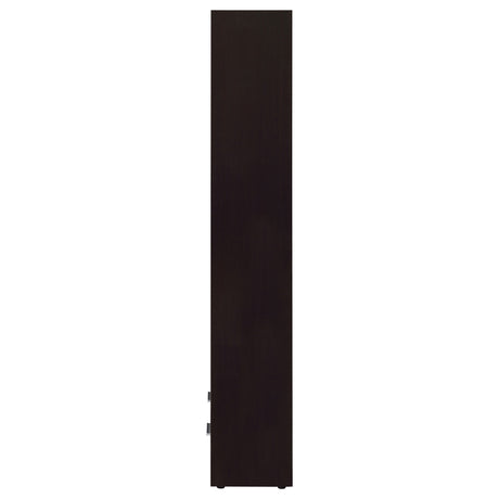 Skylar 71" Bookcase with Drawer - Cappuccino Finish with Adjustable Shelves – view 6