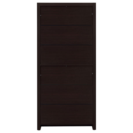 Skylar 71" Bookcase with Drawer - Cappuccino Finish with Adjustable Shelves – view 8