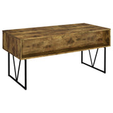 Analiese 63" 4-Drawer Writing Desk - Rustic Wood Look on Black Metal Base in Nutmeg or Grey Driftwood – view 9