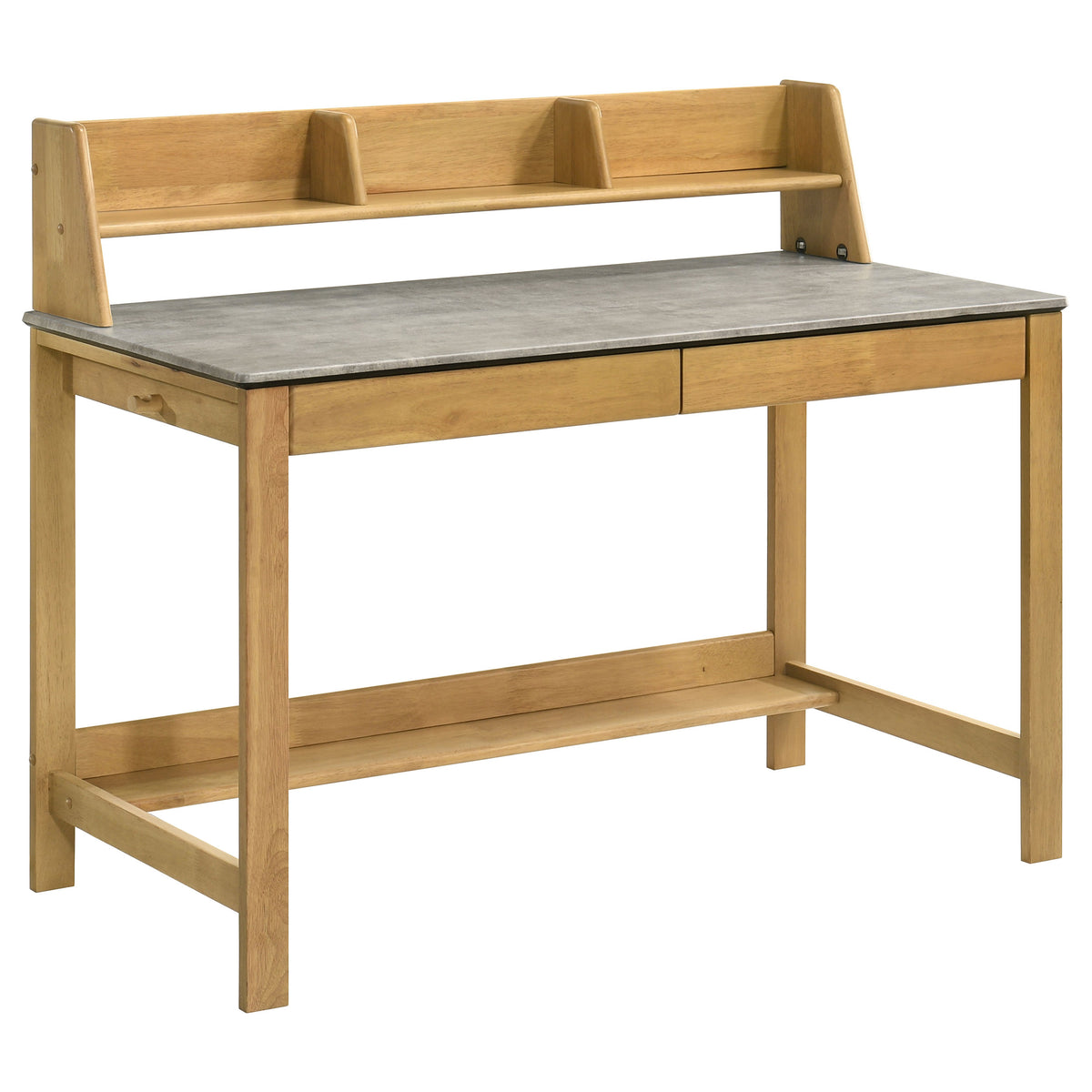 Besler 47" SmartTop Writing Desk with Organizer Shelf & Pull-Out Tray
