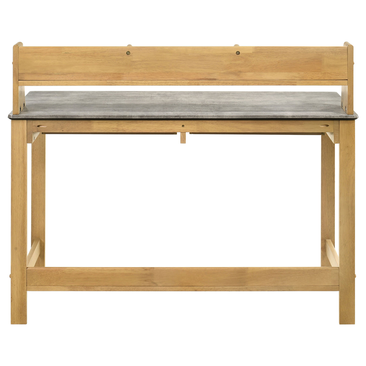 Besler 47" SmartTop Writing Desk with Organizer Shelf & Pull-Out Tray - Cement and Natural – view 7