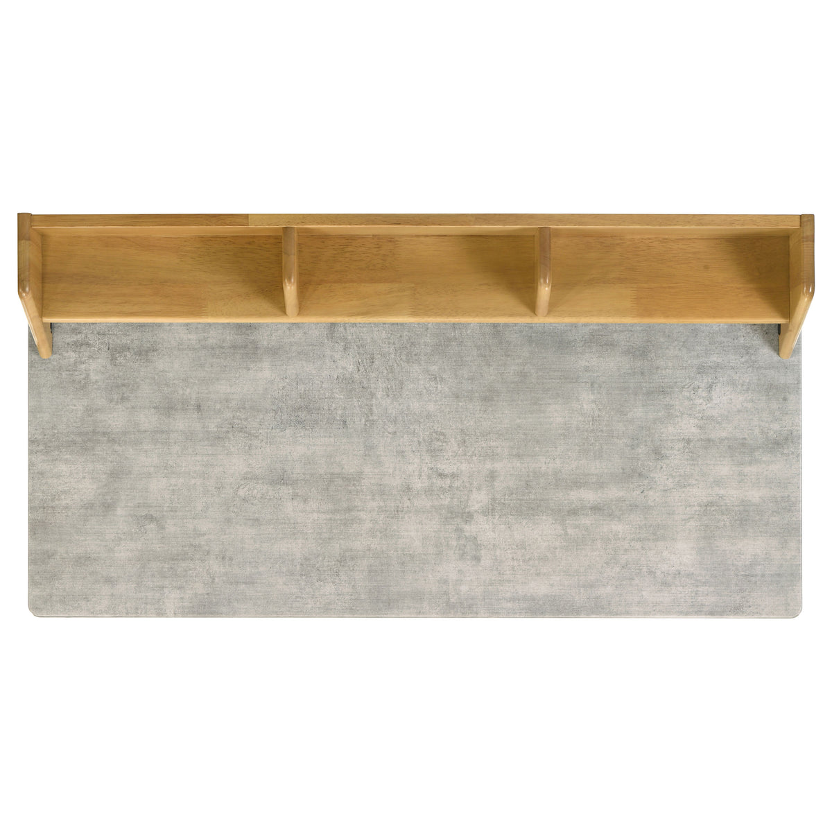 Besler 47" SmartTop Writing Desk with Organizer Shelf & Pull-Out Tray - Cement and Natural – view 8