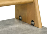 Besler 47" SmartTop Writing Desk with Organizer Shelf & Pull-Out Tray - Cement and Natural – view 10