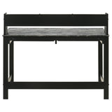 Besler 47" Writing Desk with SmartTop Surface - Grey Stone & Black with Organizer Shelf and Pull-Out Tray – view 7