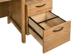 Roldan 69" Double Pedestal Computer Desk with File Drawers - Light Ash with Matte Black Pulls – view 12