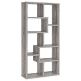 Theo 71" 6-Shelf Staggered Bookshelf