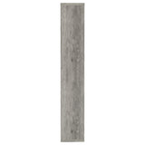 Theo 71" 6-Shelf Staggered Bookshelf - Reversible Open Cubbies in Grey Driftwood – view 9
