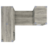 Yvette 60" L-Shaped Computer Desk - 3 Drawers, Open Shelves & Cubbies in Grey Driftwood – view 11