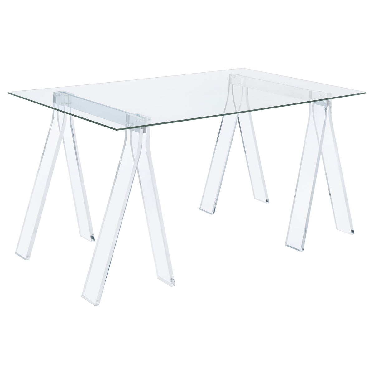 Amaturo 59" Glass Top Writing Desk - 