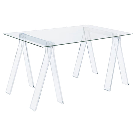 Amaturo 59" Glass Top Writing Desk - 
