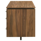 Berhalter 63" Double Pedestal Computer Desk - 6 Drawers with File Storage in Walnut & Black – view 6
