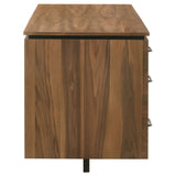 Berhalter 63" Double Pedestal Computer Desk - 6 Drawers with File Storage in Walnut & Black – view 10