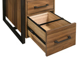 Berhalter 63" Double Pedestal Computer Desk - 6 Drawers with File Storage in Walnut & Black – view 12