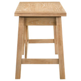 Fabian 54" Writing Desk - 2 Drawers & Cross-Braced Base in Distressed Light Brown – view 10