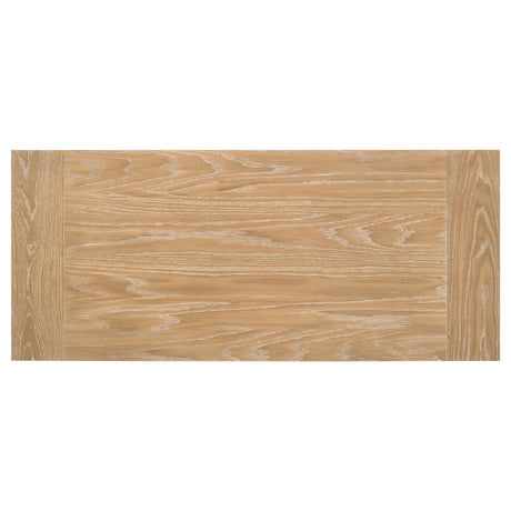 Fabian 54" Writing Desk - 2 Drawers & Cross-Braced Base in Distressed Light Brown – view 11