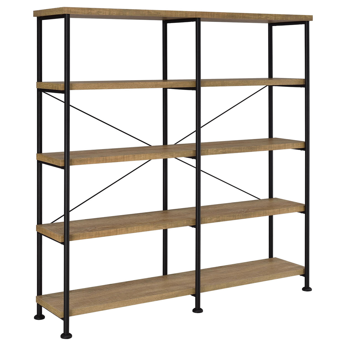 Analiese 63" 4-Drawer Writing Desk & 60" Double Bookshelf - Double Bookshelf