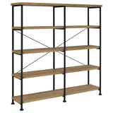 Analiese 63" 4-Drawer Writing Desk & 60" Double Bookshelf - Double Bookshelf