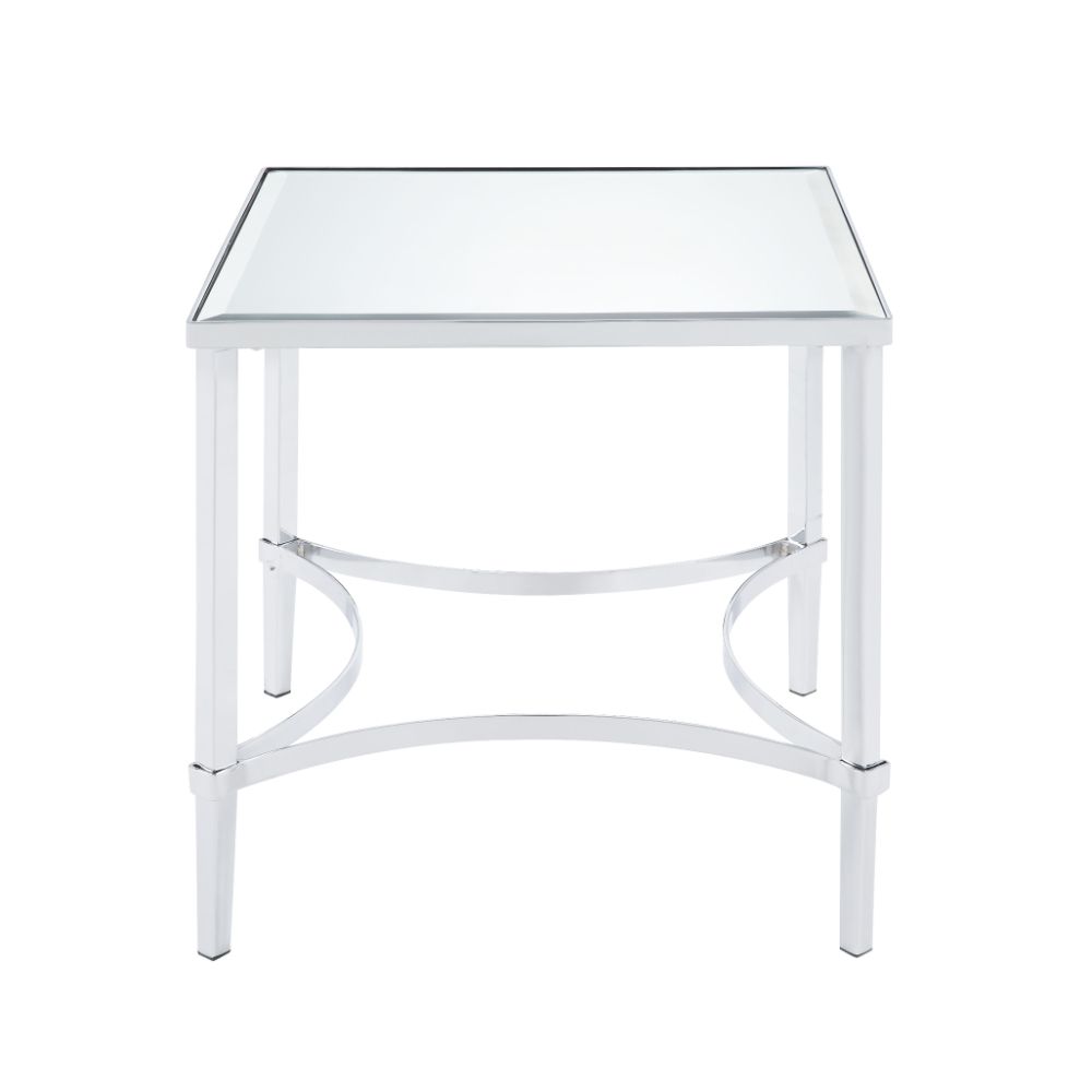 Petunia Mirrored End Table