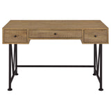 Analiese 47" Writing Desk & 63" Bookshelf - Rustic Mango Finish with Black Metal Frame – view 6