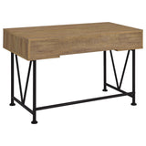 Analiese 47" Writing Desk & 63" Bookshelf - Rustic Mango Finish with Black Metal Frame – view 9
