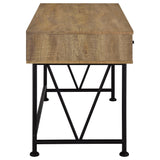 Analiese 47" Writing Desk & 63" Bookshelf - Rustic Mango Finish with Black Metal Frame – view 11