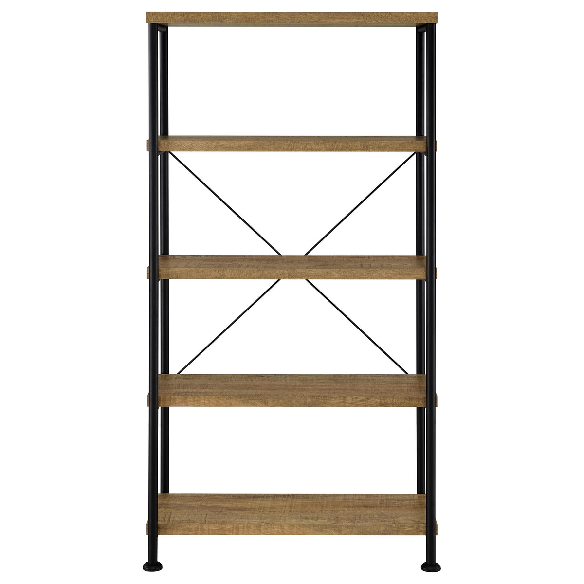 Analiese 47" Writing Desk & 63" Bookshelf - Rustic Mango Finish with Black Metal Frame – view 15