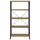Analiese 47" Writing Desk & 63" Bookshelf - Rustic Mango Finish with Black Metal Frame – view 15